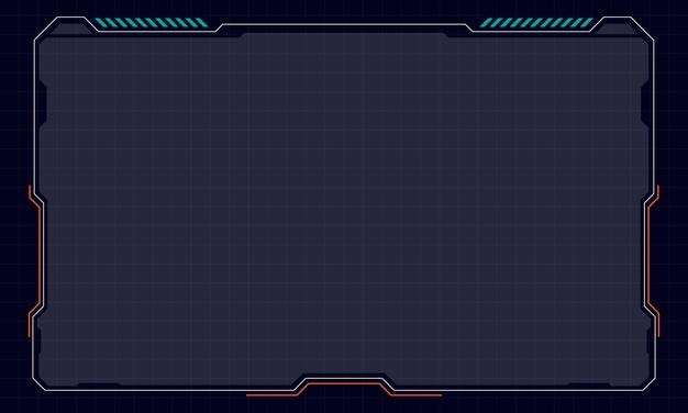 Elemento de pantalla de interfaz de usuario futurista HUD