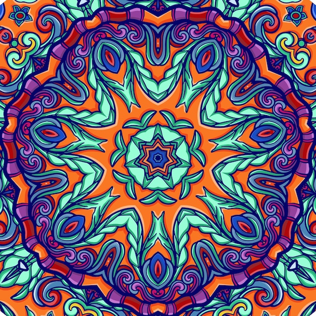Elemento de papel tapiz vintage detallado y hermoso mandala ornamento premium vector ilustración