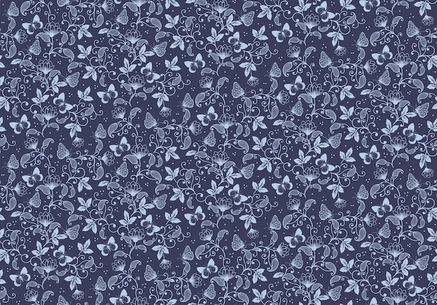 Elemento de patrón sin costuras de flor vectorial textura elegante para fondos lujo clásico adorno floral pasado de moda textura sin costuras para fondos de pantalla envoltura textil