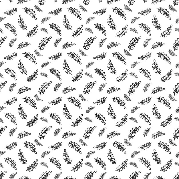 Elemento de patrón floral sin costura forma vectorial garabatos planta textura abstracta ilustración de fondo