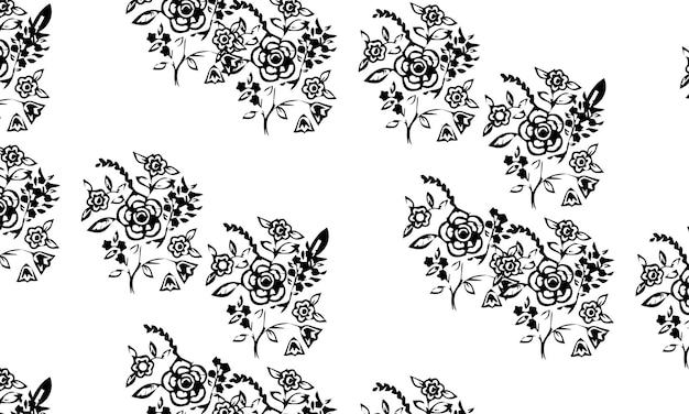 Elemento de patrón floral transparente de vector libre en estilo árabe