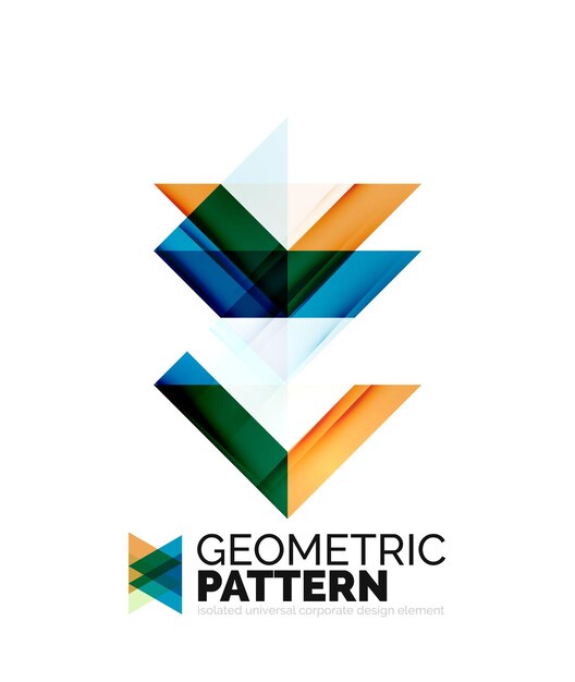 Elemento de patrón de mosaico de triángulo geométrico aislado en blanco