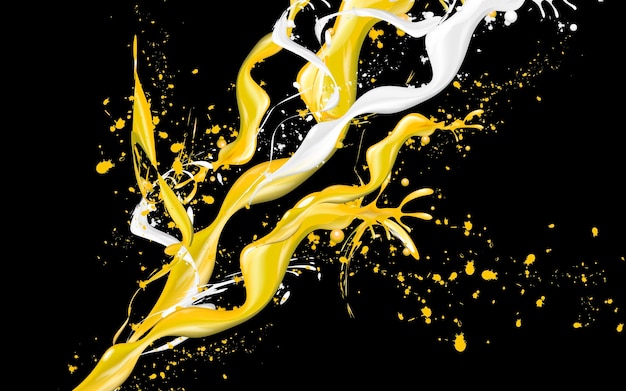 elemento de pigmento amarillo y blanco