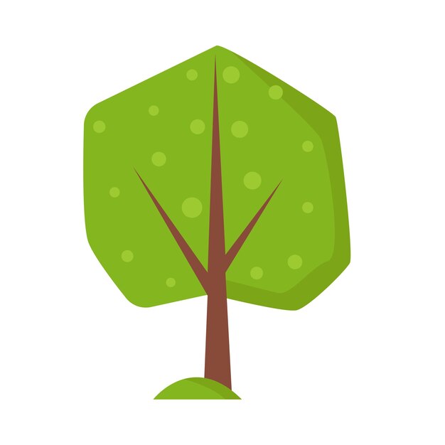 Vector elemento plano del árbol