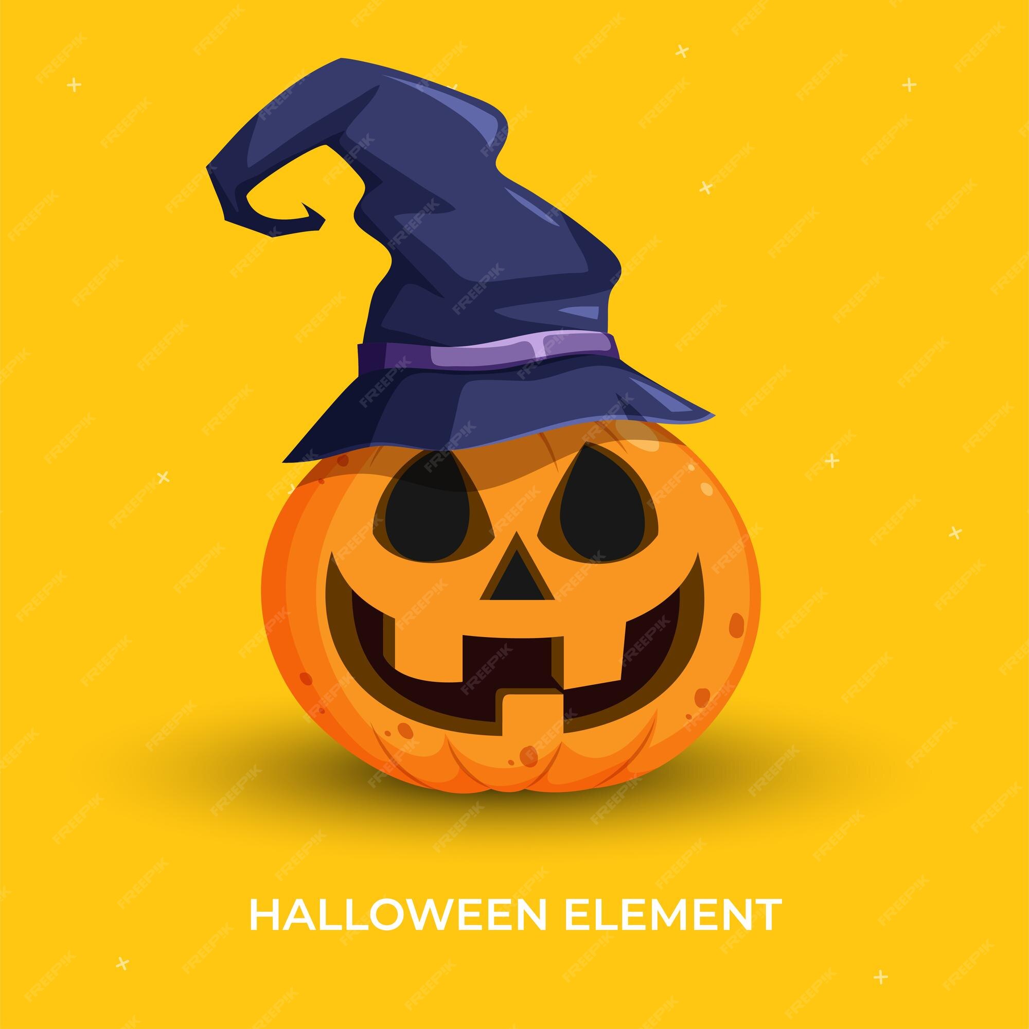 Elemento plano de halloween con estilo espeluznante Vector Premium