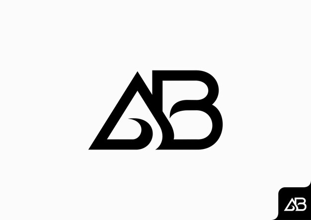 elemento de plantilla de diseño de icono de letra AB logo