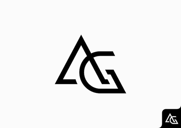 elemento de plantilla de diseño de icono de letra AG GA logo