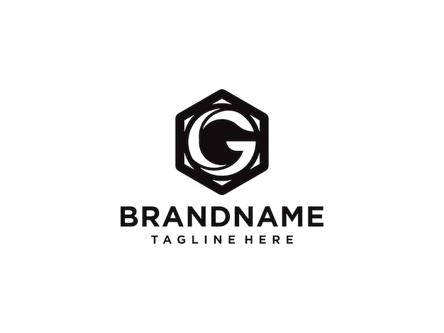 Elemento de plantilla de diseño de logotipo de forma moderna letra G