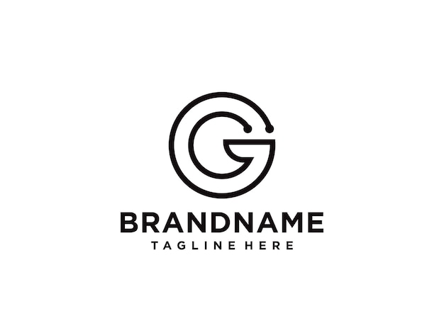 Elemento de plantilla de diseño de logotipo de forma moderna letra G