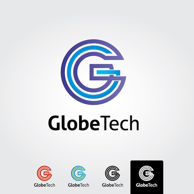 Elemento de plantilla de diseño de logotipo de forma moderna letra G
