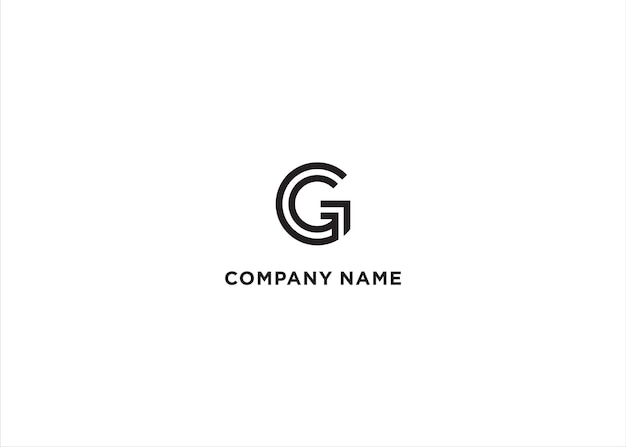 Elemento de plantilla de diseño de logotipo de forma moderna letra G