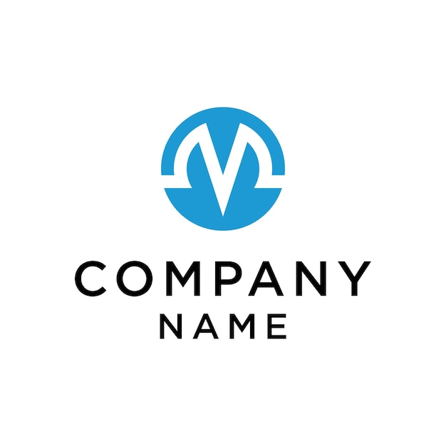 Elemento de plantilla de diseño de logotipo inicial de círculo de letra M