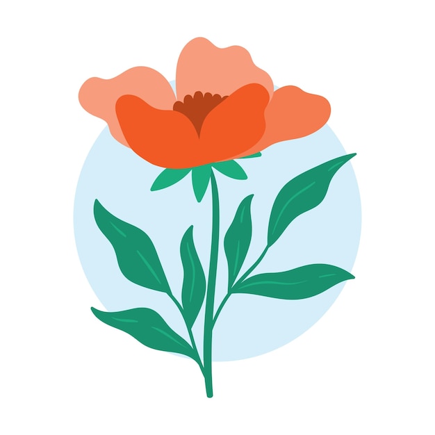 Elemento de plantilla estética de flor de concepto de diseño de ilustración de arte para pancarta o póster de redes sociales