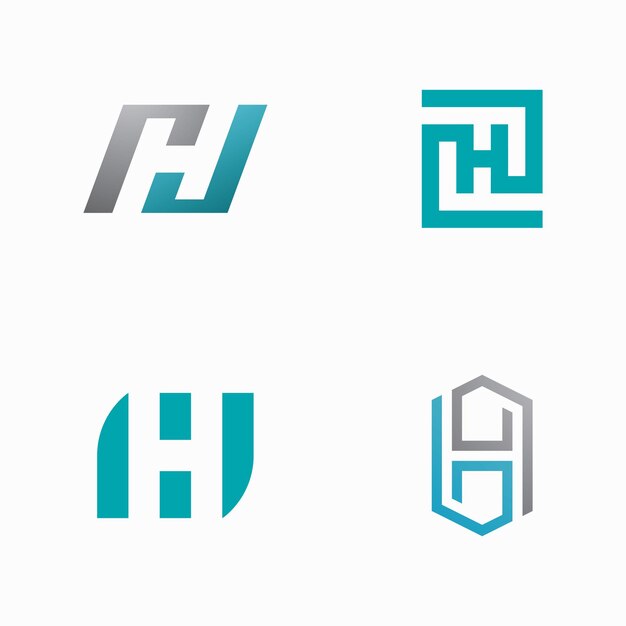 Elemento de plantilla de vector de logotipo de letra H