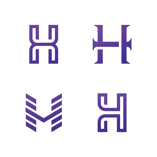 Elemento de plantilla de vector de logotipo de letra h