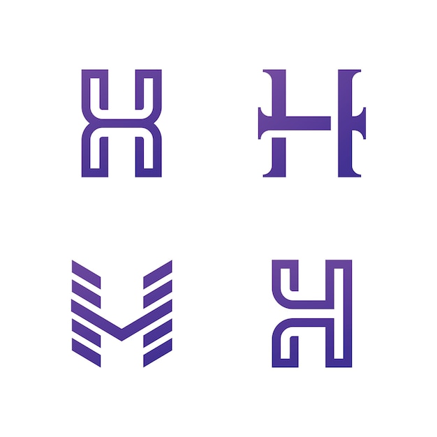 Elemento de plantilla de vector de logotipo de letra H