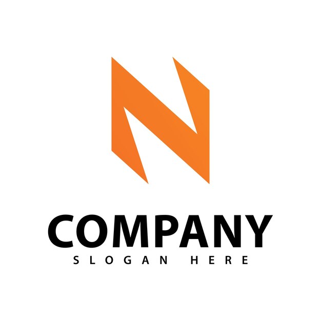 Elemento de plantilla de vector de logotipo de letra N
