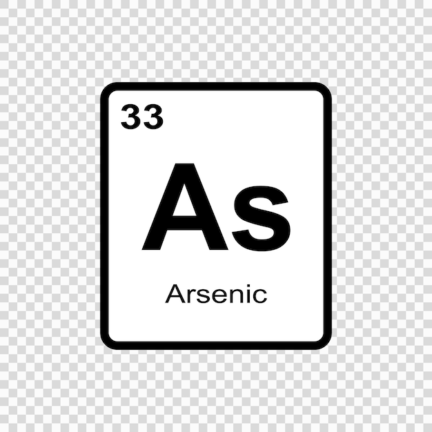 Elemento químico Arsénico Ilustración vectorial