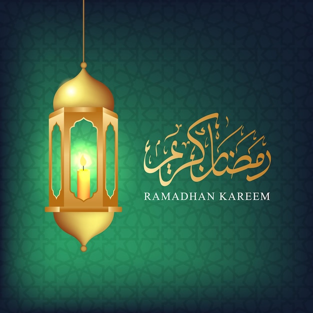 Elemento de ramadan kareem realista