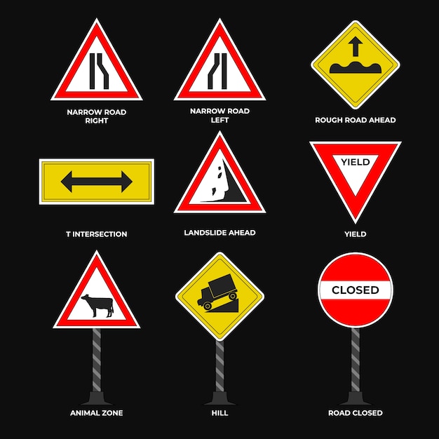 Elemento de recogida de señales de carretera y de tráfico dibujadas a mano