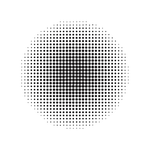 Elemento de semitono patrón de semitono circular Motas gradiente de círculo de semitono