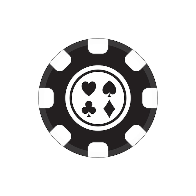 Elemento de silueta de fichas de casino