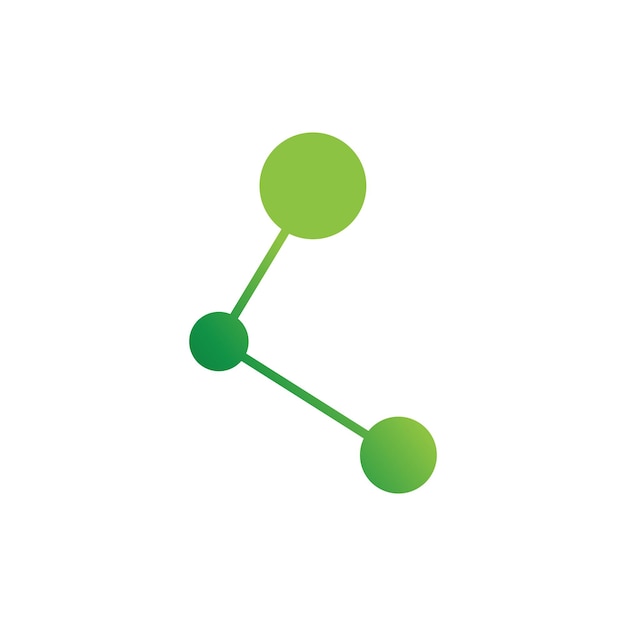 Elemento y símbolo de la plantilla del vector del logotipo de la molécula