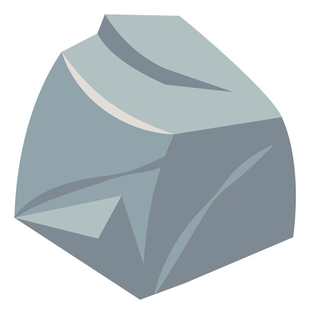 Elemento de suelo de escena de juego isométrico de piedra de dibujos animados