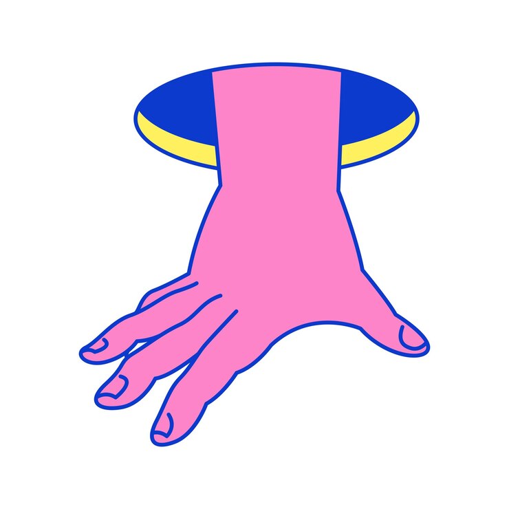El elemento de surrealismo de dibujos animados vectoriales.