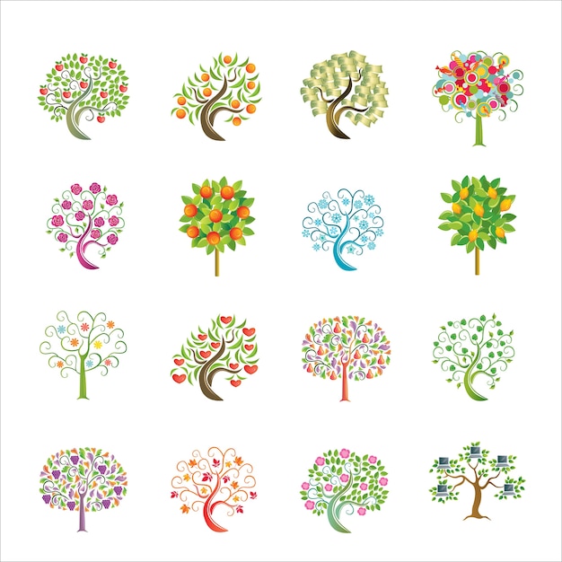 Elemento de vector de árbol de Colorfull