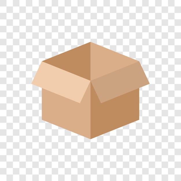 Elemento de vector de caja de cartón