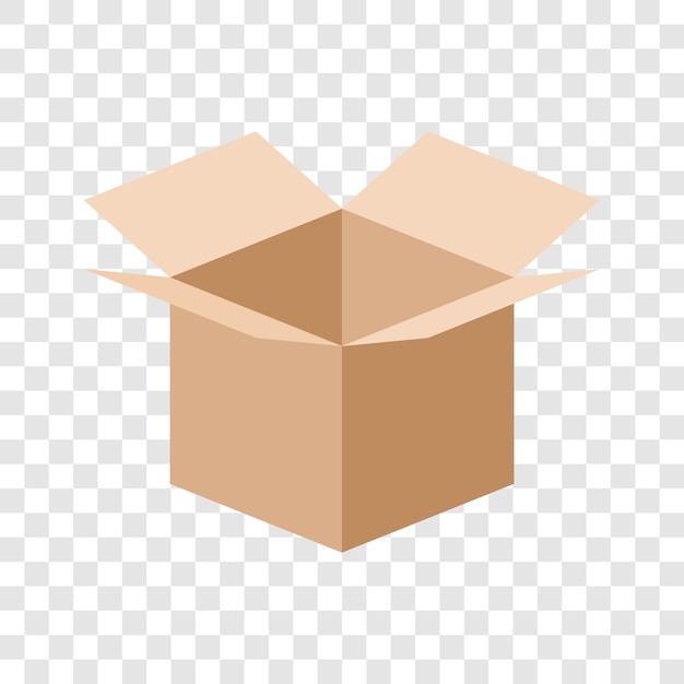 Elemento de vector de caja de cartón