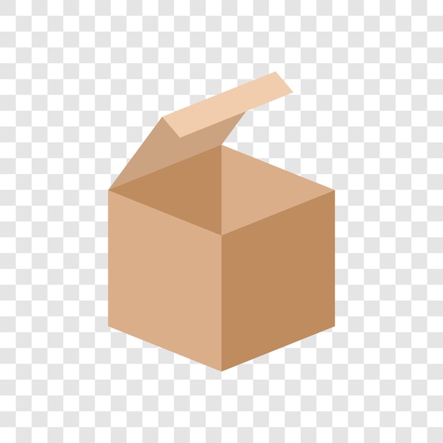 Elemento de vector de caja de cartón