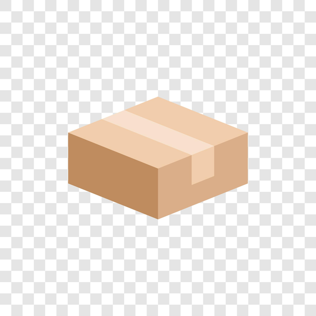 Elemento de vector de caja de cartón