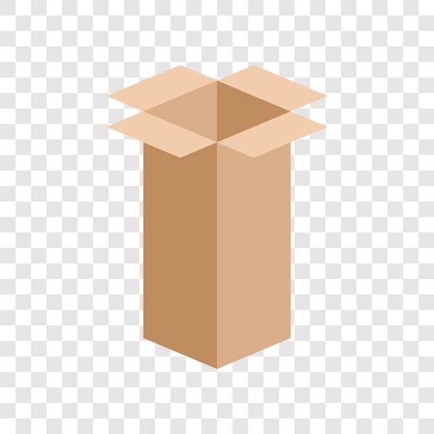 Elemento de vector de caja de cartón