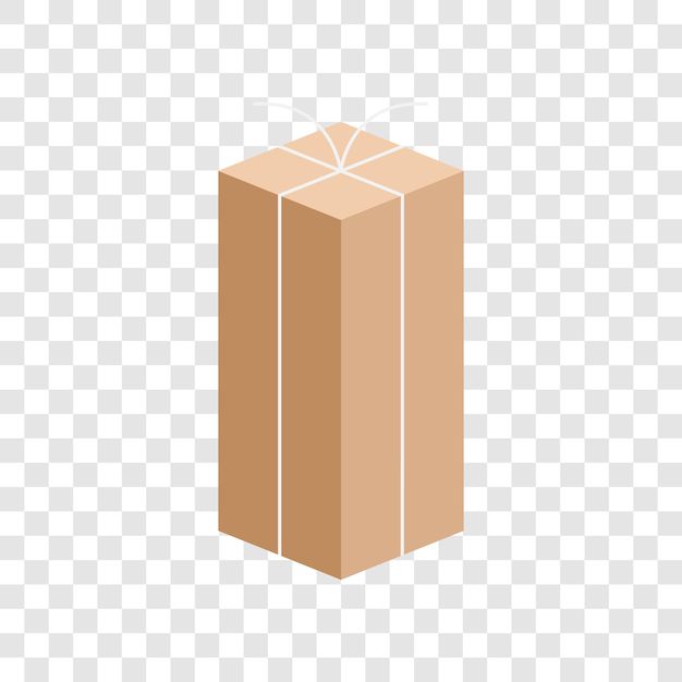 Elemento de vector de caja de cartón