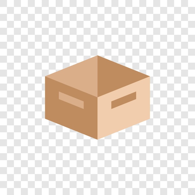 Elemento de vector de caja de cartón