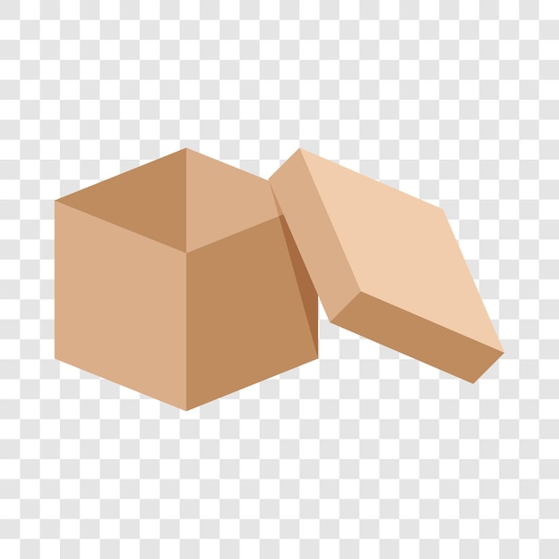 Elemento de vector de caja de cartón