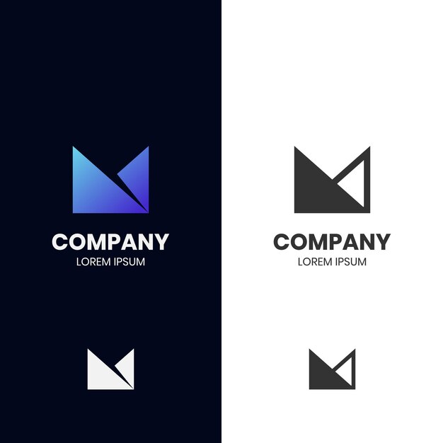 Elemento de vector de diseño de icono de logotipo moderno abstracto geométrico letra M para empresas corporativas