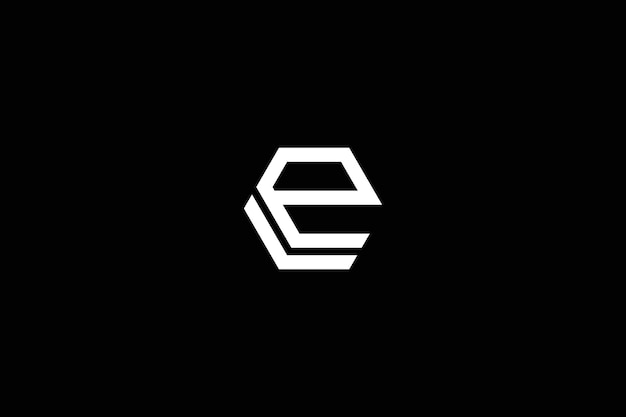 Elemento de vector de diseño de logotipo de empresa de estilo minimalista simple de letra EL LE abstracto