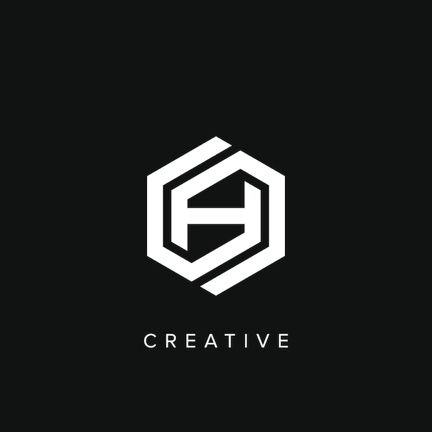 Elemento de vector de diseño de logotipo de empresa de estilo minimalista simple de letra HS SH abstracto