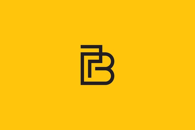 Elemento de vector de diseño de logotipo de empresa de estilo minimalista simple de letra PB BP abstracto
