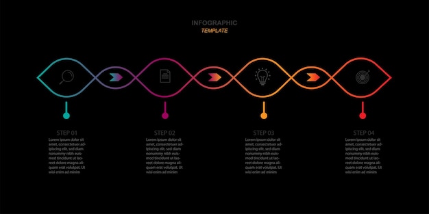 elemento de vector de infografía de diseño moderno