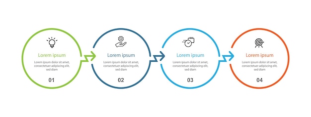 Elemento de vector de infografía de plantilla de negocio
