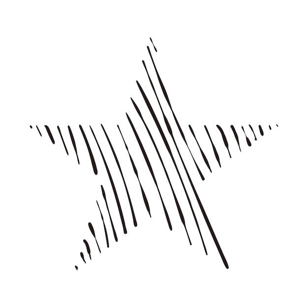 Elemento de vector de línea de estrella abstracta