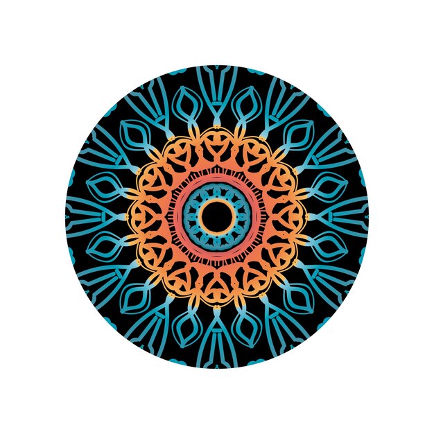 Elemento de vector de mandala decoración de ornamento redondo
