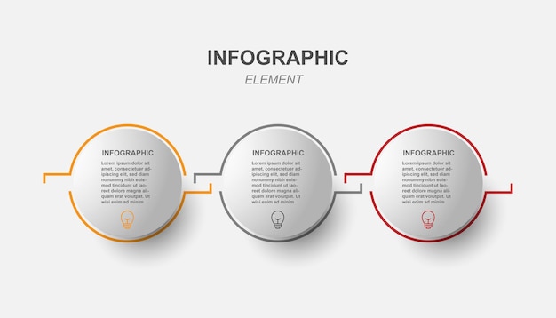 Elemento de vector de plantilla de infografía