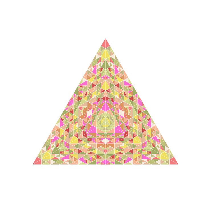 Vector elemento de vector poligonal geométrico triángulo abstracto aislado colorido adornado