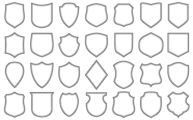Elemento vectorial de colección del conjunto de esquemas de escudos