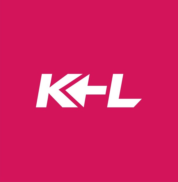 Elemento vectorial del diseño del logotipo KL Iniciales logotipo comercial